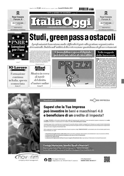 Italia oggi : quotidiano di economia finanza e politica